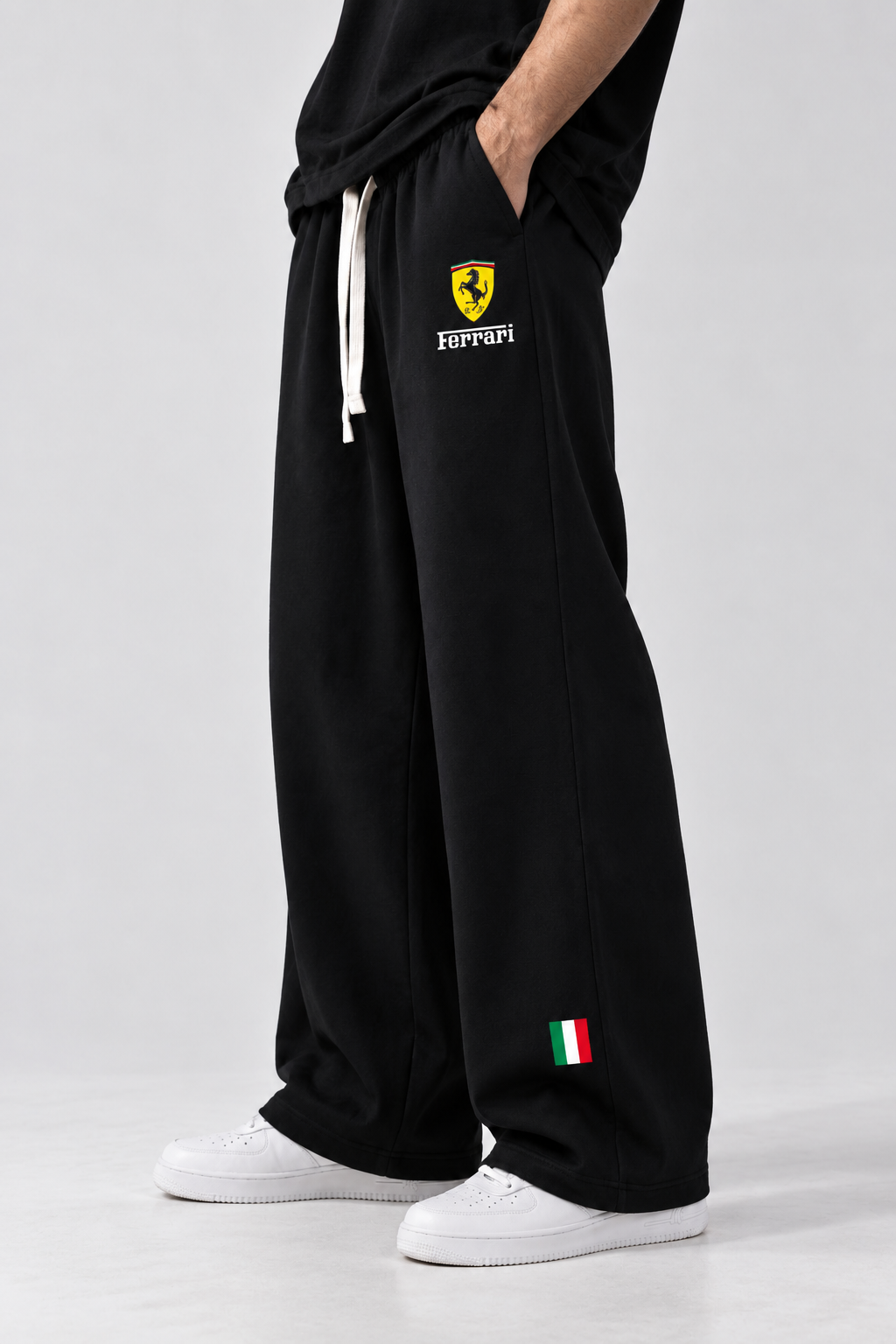 Ferrari Racing Black Tracksuit Set