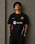 Barcelona Black Football Oversized T-Shirt